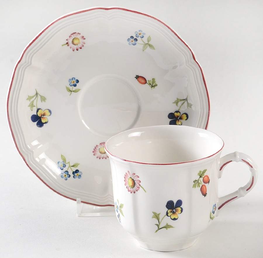Petite Fleur Flat Cup & Saucer Set by Villeroy & Boch-1