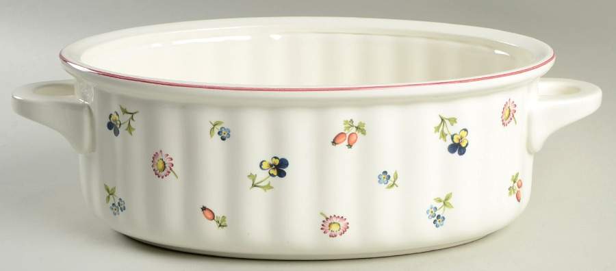 Petite Fleur 3 Qt Oval Covered Casserole No Lid by Villeroy & Boch-1
