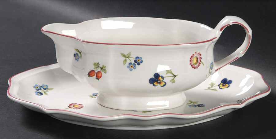 Petite Fleur Gravy Boat & Underplate/Relish by Villeroy & Boch-1
