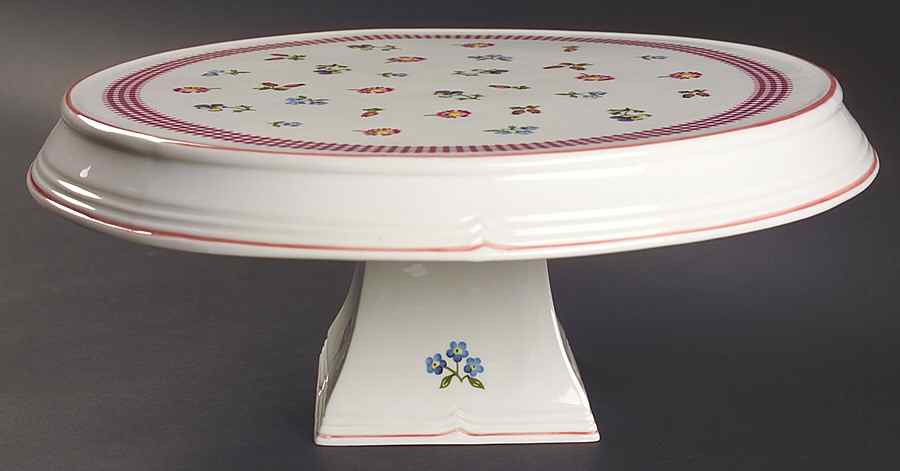 Petite Fleur 14" Diameter Pedestal Cake Stand by Villeroy & Boch-1