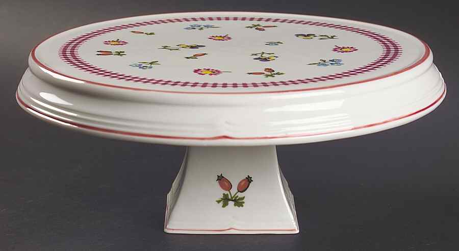 Petite Fleur 10" Diameter Pedestal Cake Stand by Villeroy & Boch-1