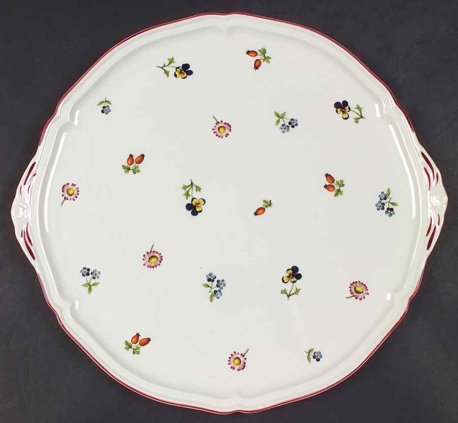Petite Fleur Handled Cake Plate by Villeroy & Boch-1