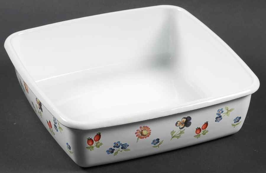 Petite Fleur 8" Metal Square Baker by Villeroy & Boch-1