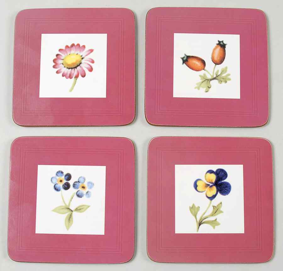 Petite Fleur Square Corkback Coaster - Set of 4 Motifs by Villeroy & Boch-1