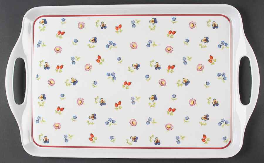 Petite Fleur 19" Rectangular Handled Serving Melamine Tray by Villeroy & Boch-1