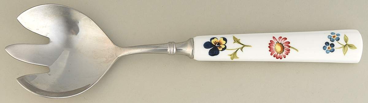 Petite Fleur Salad Serving Spoon with Stainless Bowl by Villeroy & Boch-1