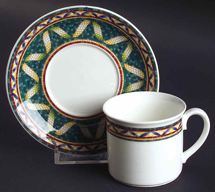 Pergamon Flat Demitasse Cup & Saucer Set by Villeroy & Boch-1