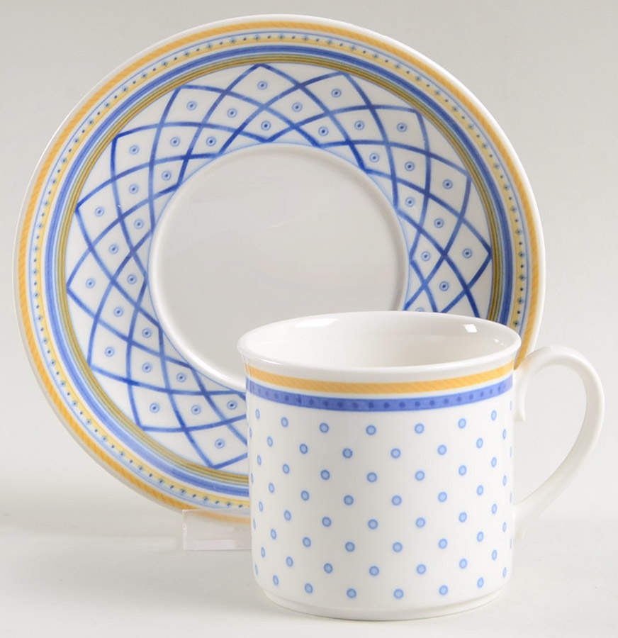 Perpignan Flat Demitasse Cup & Saucer Set by Villeroy & Boch-1