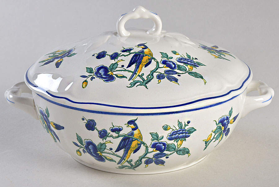 Phoenix Blau (No Paneled Rim) Mini Round Covered Vegetable by Villeroy & Boch-1