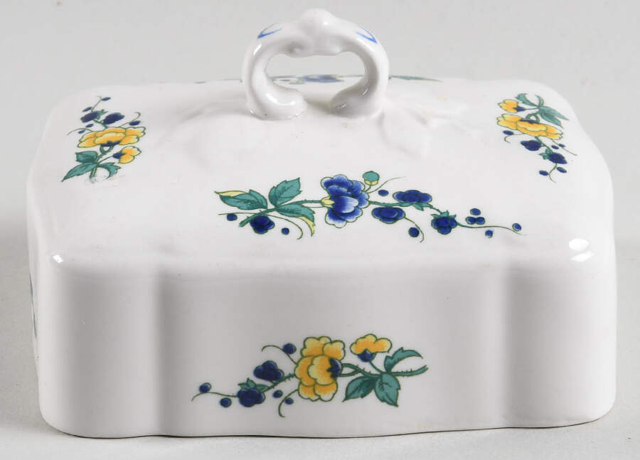 Phoenix Blau (No Paneled Rim) Lid for Small Square Butter by Villeroy & Boch-1