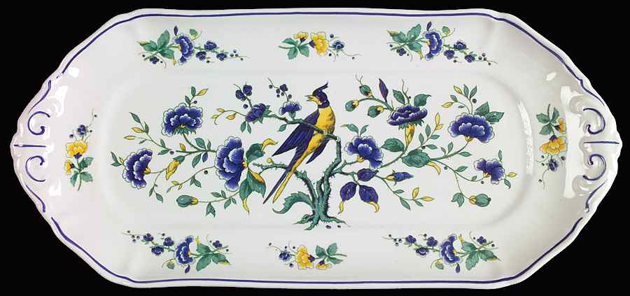Phoenix Blau (No Paneled Rim) Large Sandwich Tray by Villeroy & Boch-1