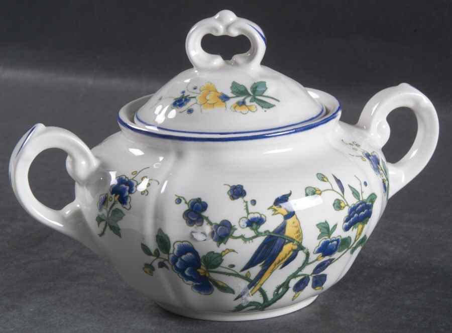 Phoenix Blau (No Paneled Rim) Sugar Bowl & Lid by Villeroy & Boch-1