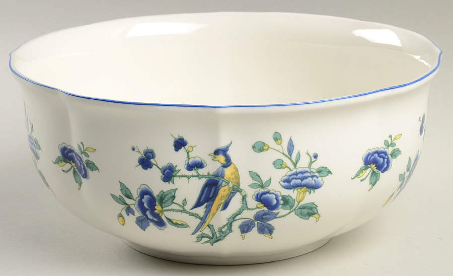 Phoenix Blau (Paneled Rim) 8" Round Vegetable Bowl by Villeroy & Boch-1