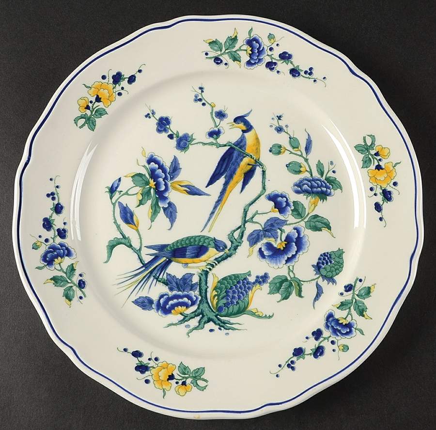Phoenix Blau (Paneled Rim) Luncheon Plate by Villeroy & Boch-1