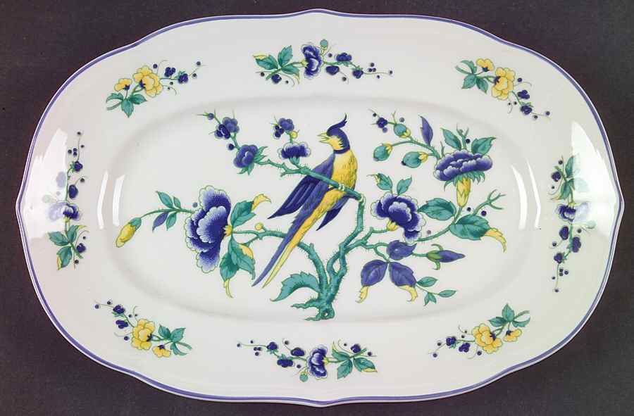 Phoenix Blau (Paneled Rim) Relish/Gravy Underplate by Villeroy & Boch-1