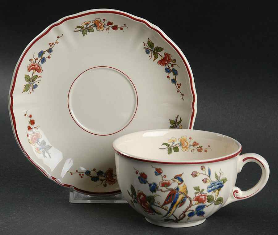 Phoenix (Multicolor) Flat Cup & Saucer Set by Villeroy & Boch-1
