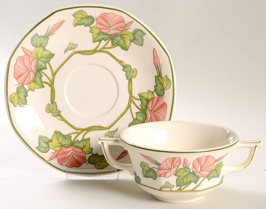 Piccadilly Flat Cream Soup Bowl & Saucer Set by Villeroy & Boch-1
