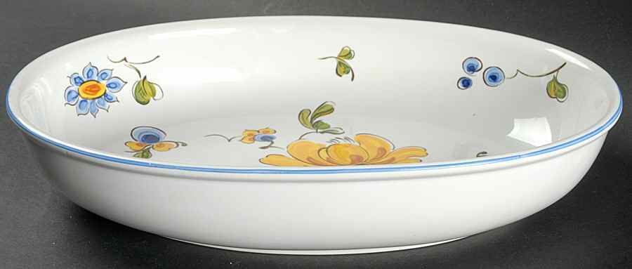 Provence (Blue & Yellow Flowers) 11" Oval Vegetable Bowl by Villeroy & Boch-1