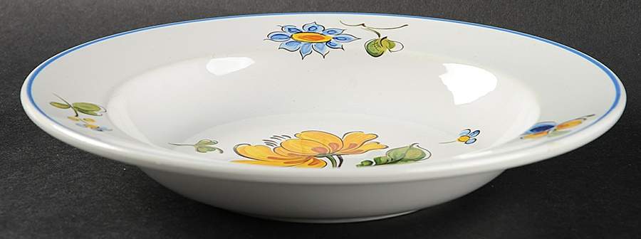 Provence (Blue & Yellow Flowers) Rim Soup Bowl by Villeroy & Boch-1