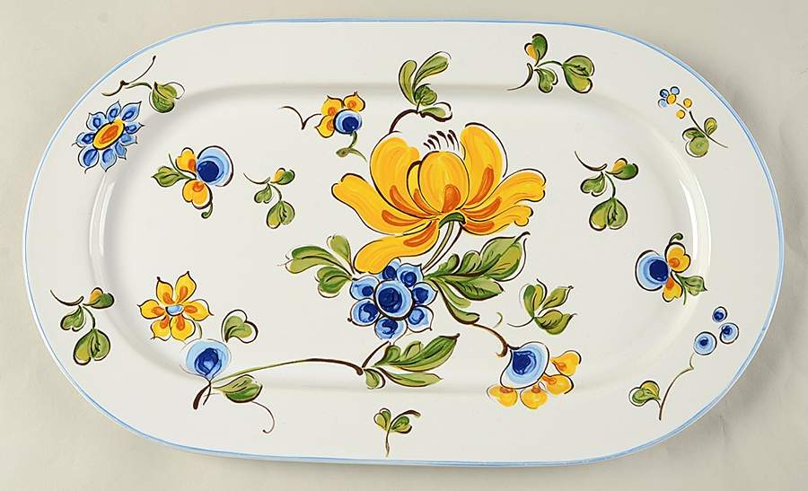 Provence (Blue & Yellow Flowers) 15" Oval Serving Platter by Villeroy & Boch-1