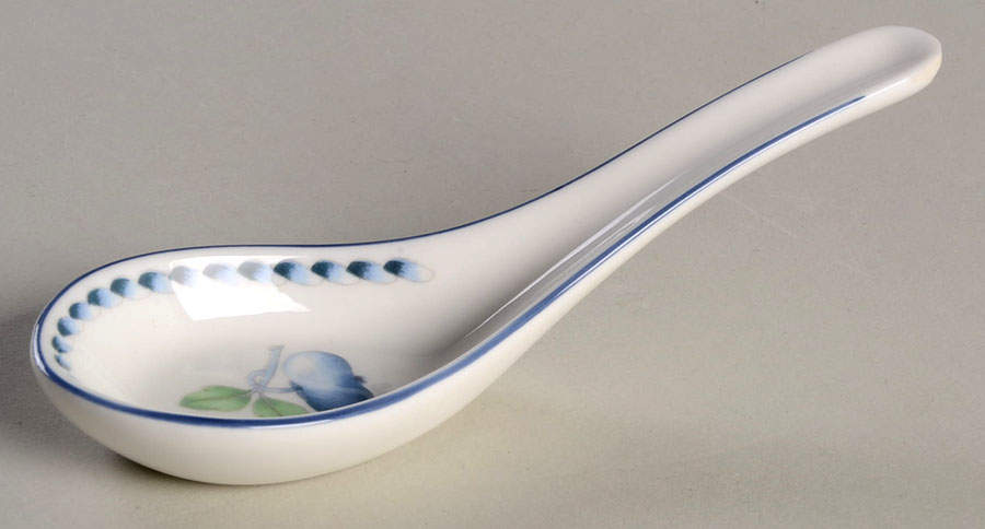 Provence (Blue Weave, Green Trim) Chinese Spoon by Villeroy & Boch-1