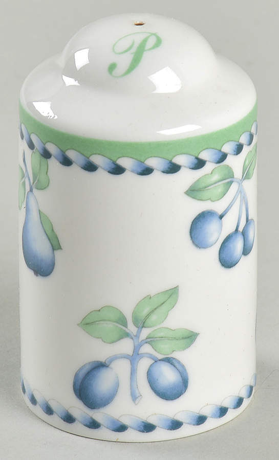 Provence (Blue Weave, Green Trim) Pepper Shaker by Villeroy & Boch-1