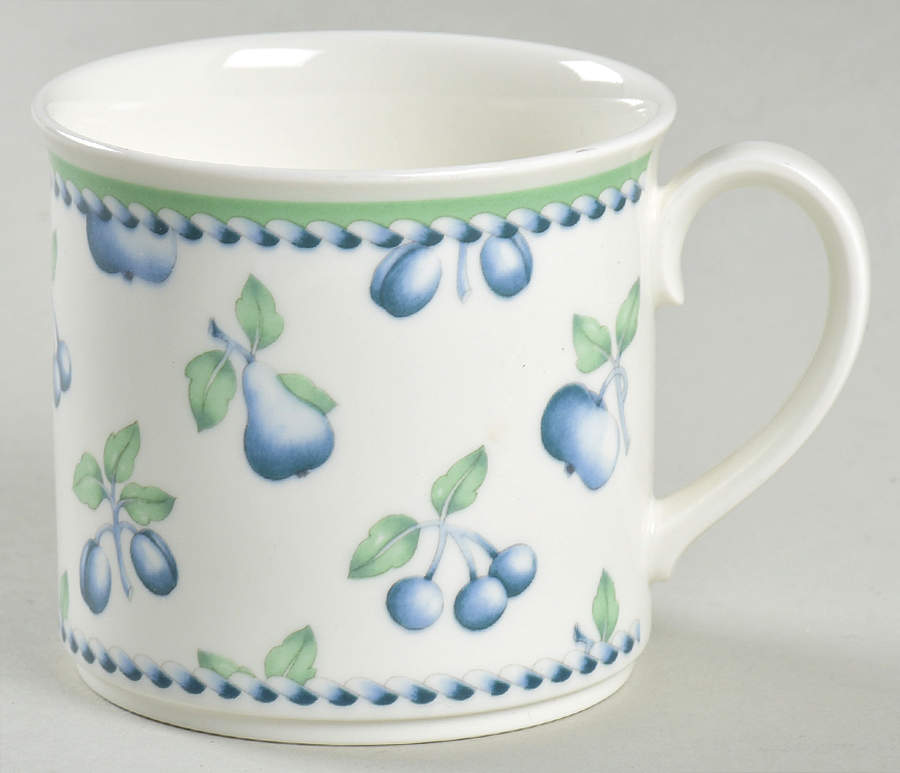 Provence (Blue Weave, Green Trim) Flat Cup by Villeroy & Boch-1