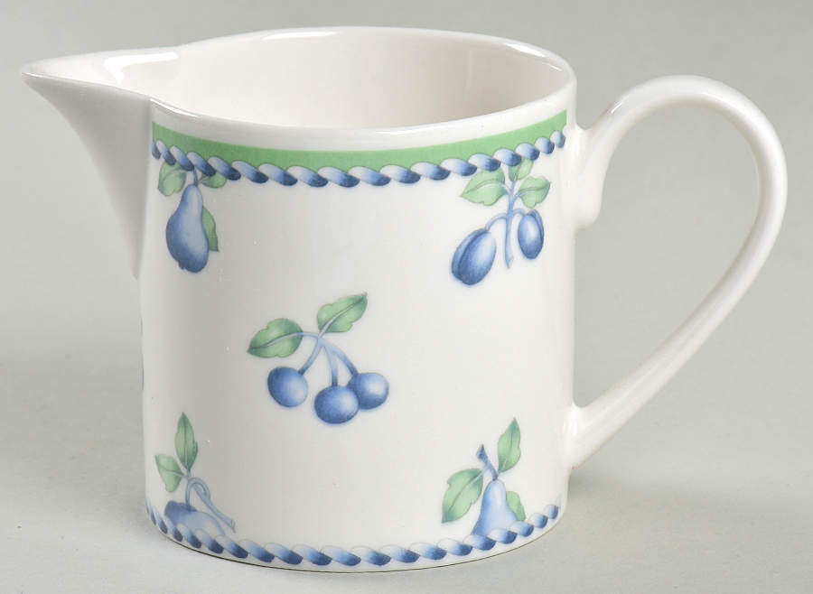 Provence (Blue Weave, Green Trim) Creamer by Villeroy & Boch-1