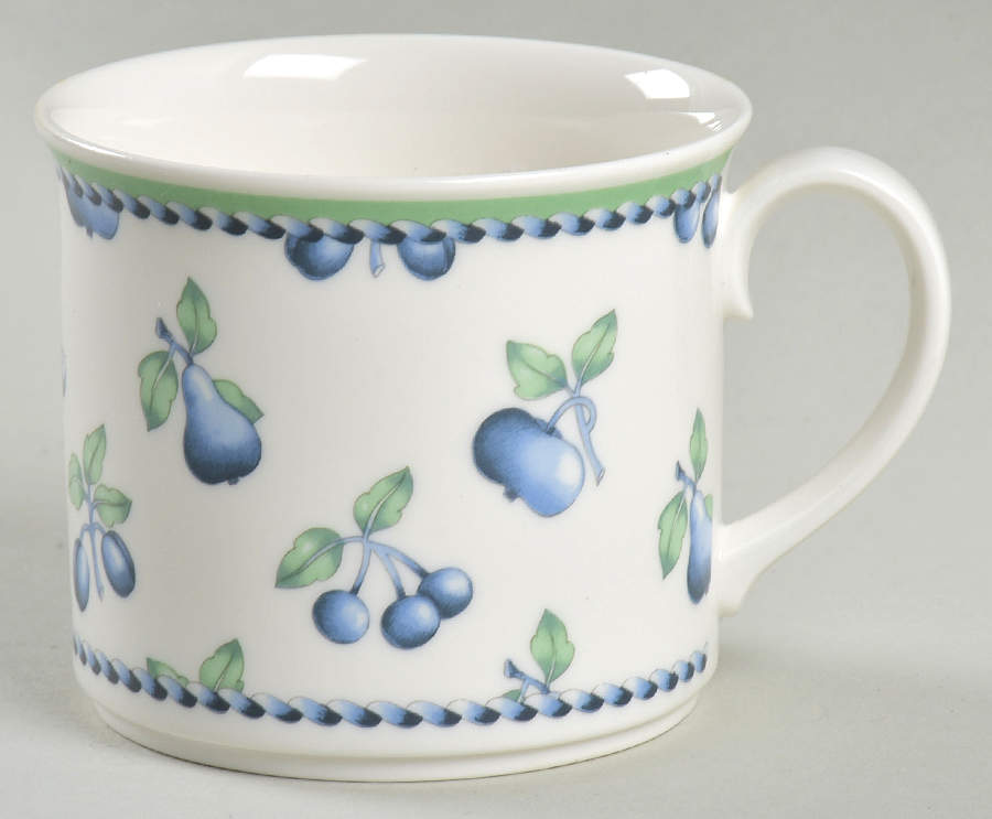 Provence (Blue Weave, Green Trim) Breakfast Cup by Villeroy & Boch-1