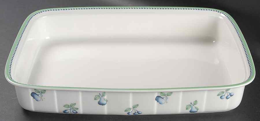 Provence (Blue Weave, Green Trim) 14'' Lasagna by Villeroy & Boch-1
