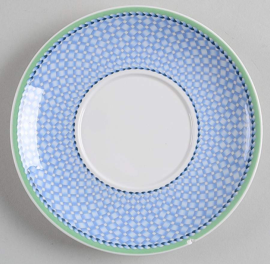 Provence (Blue Weave, Green Trim) Saucer by Villeroy & Boch-1