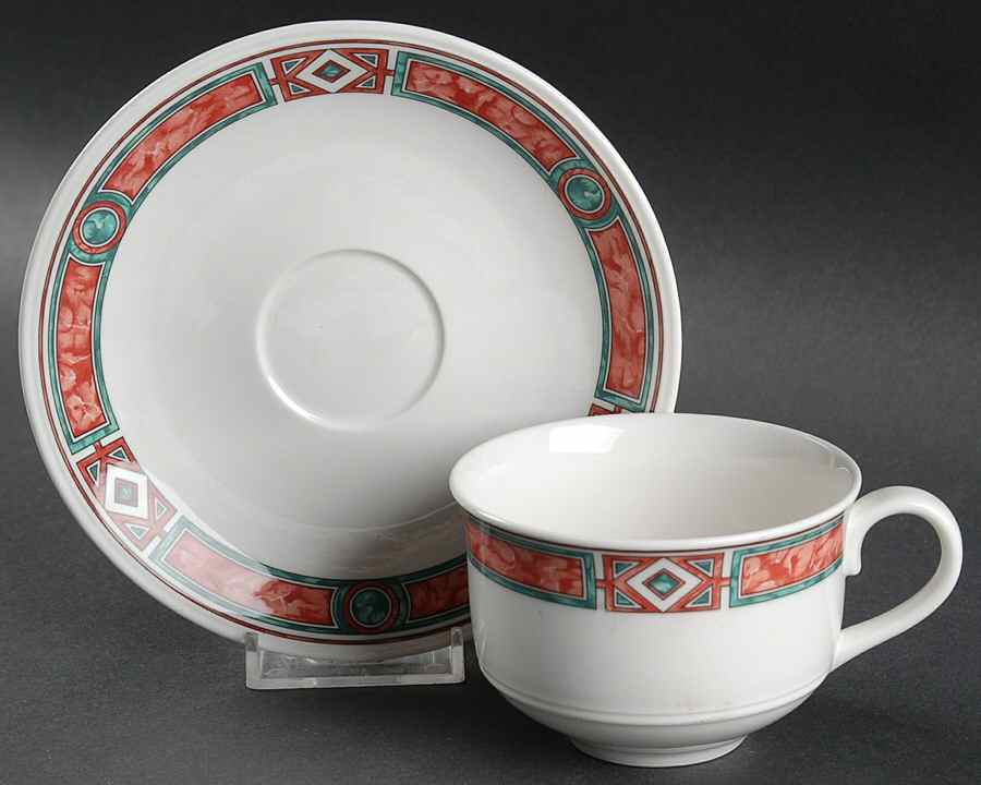 Rialto Flat Cup & Saucer Set by Villeroy & Boch-1