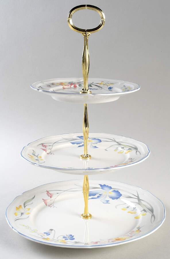 Riviera 13 7/8"-14 1/4" 3-Tiered Serving Tray(DP,SP,BB) HC by Villeroy & Boch-1