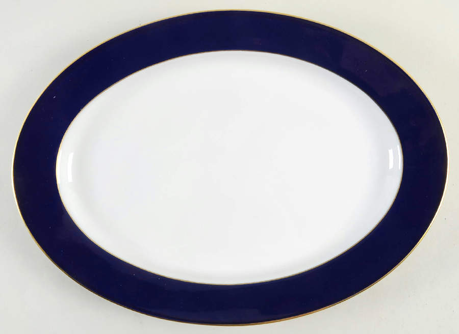 Royal Blue 14" Oval Serving Platter by Villeroy & Boch-1