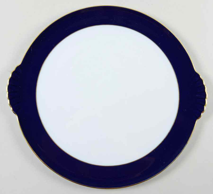 Royal Blue Handled Cake Plate by Villeroy & Boch-1