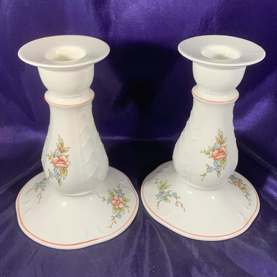 Rosette 5" Candlestick by Villeroy & Boch-1