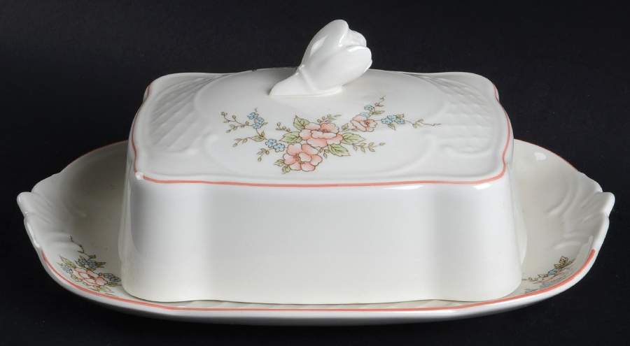 Rosette Square Covered Butter by Villeroy & Boch-1