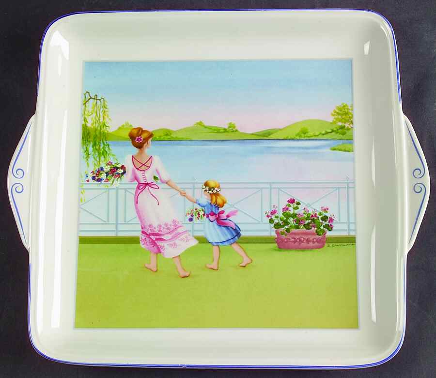 Romantic Seasons Square Handled Cake Plate by Villeroy & Boch-1