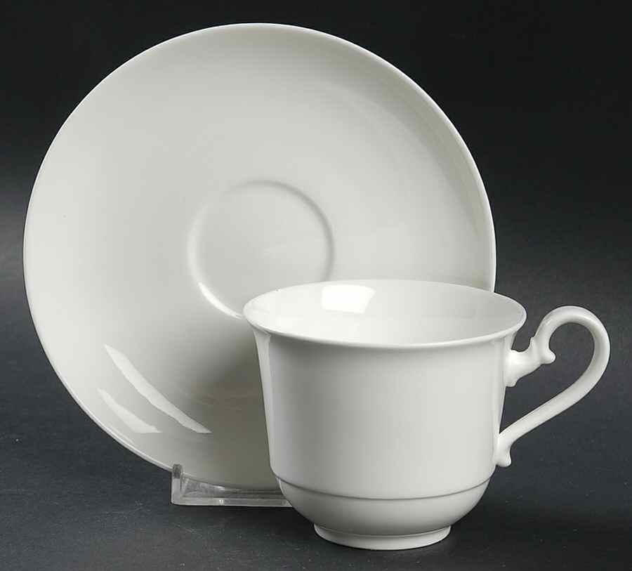 Royal Weiss Flat Cup & Saucer Set by Villeroy & Boch-1