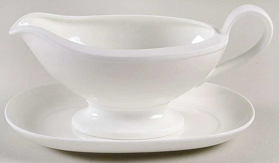Royal Weiss Gravy Boat & Underplate by Villeroy & Boch-1