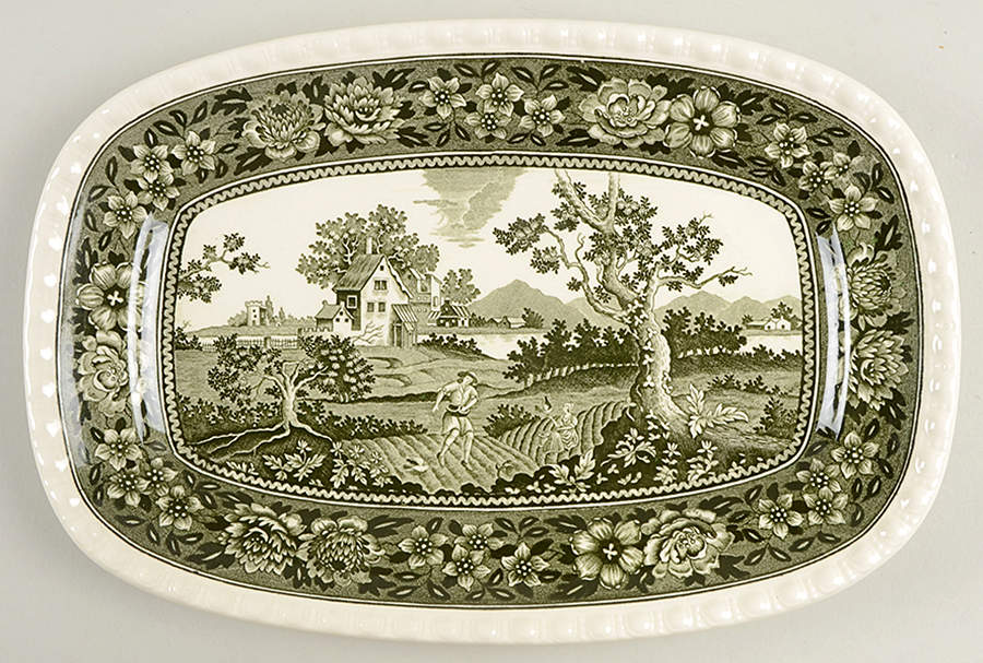 Rusticana Green 11" Oval Serving Platter by Villeroy & Boch-1