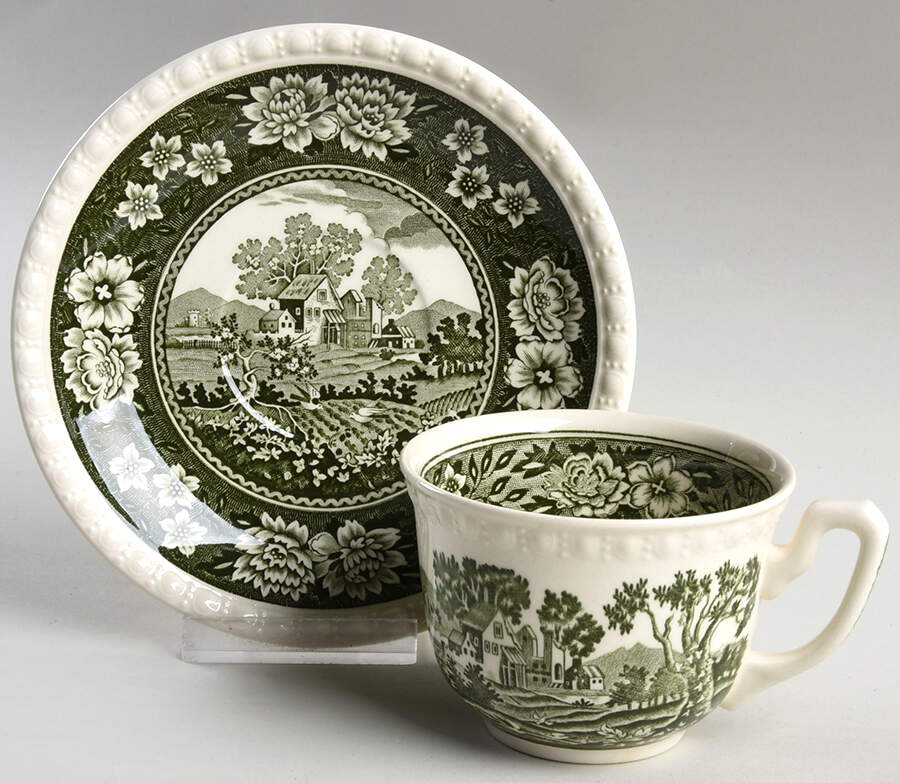 Rusticana Green Flat Cup & Saucer Set by Villeroy & Boch-1