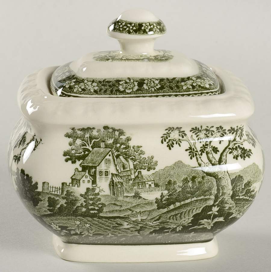 Rusticana Green Sugar Bowl & Lid by Villeroy & Boch-1