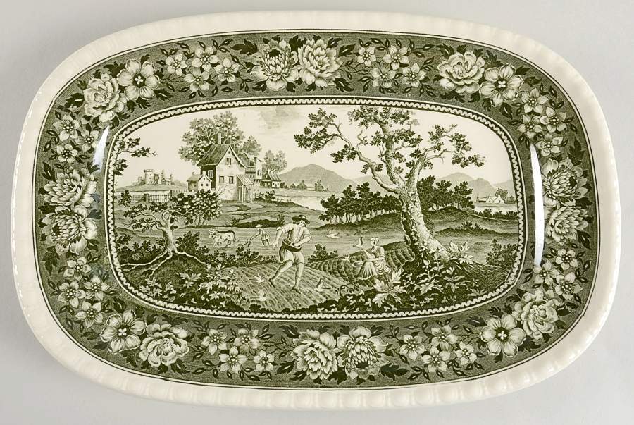 Rusticana Green 14" Oval Serving Platter by Villeroy & Boch-1