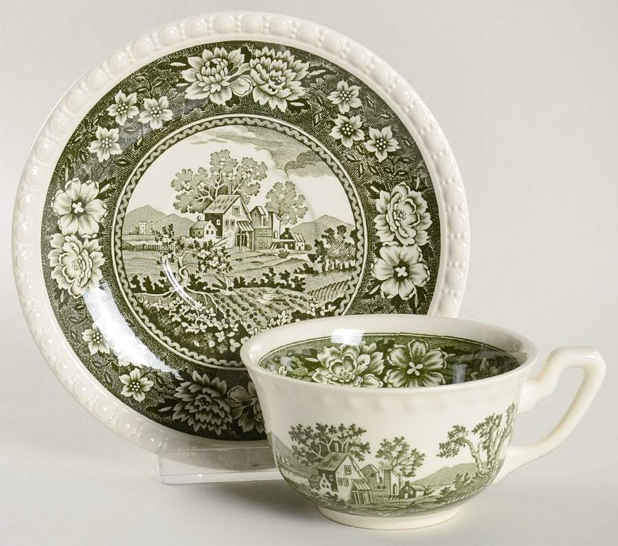 Rusticana Green Flat Cup & Saucer Set by Villeroy & Boch-1