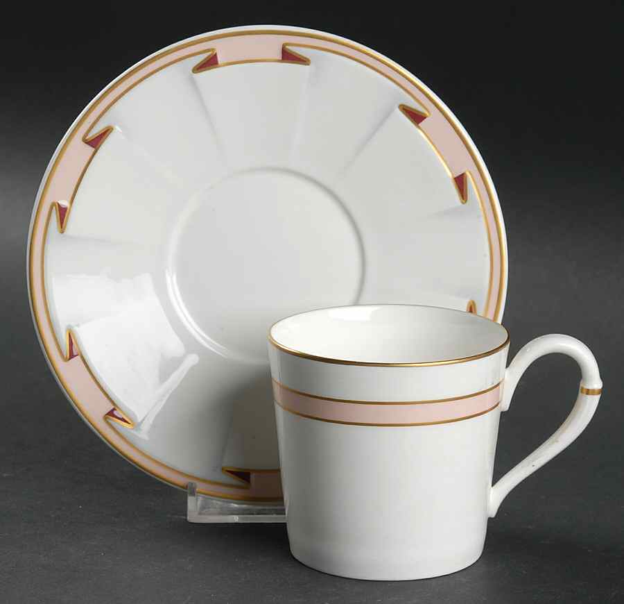Rue Royale Flat Cup & Saucer Set by Villeroy & Boch-1