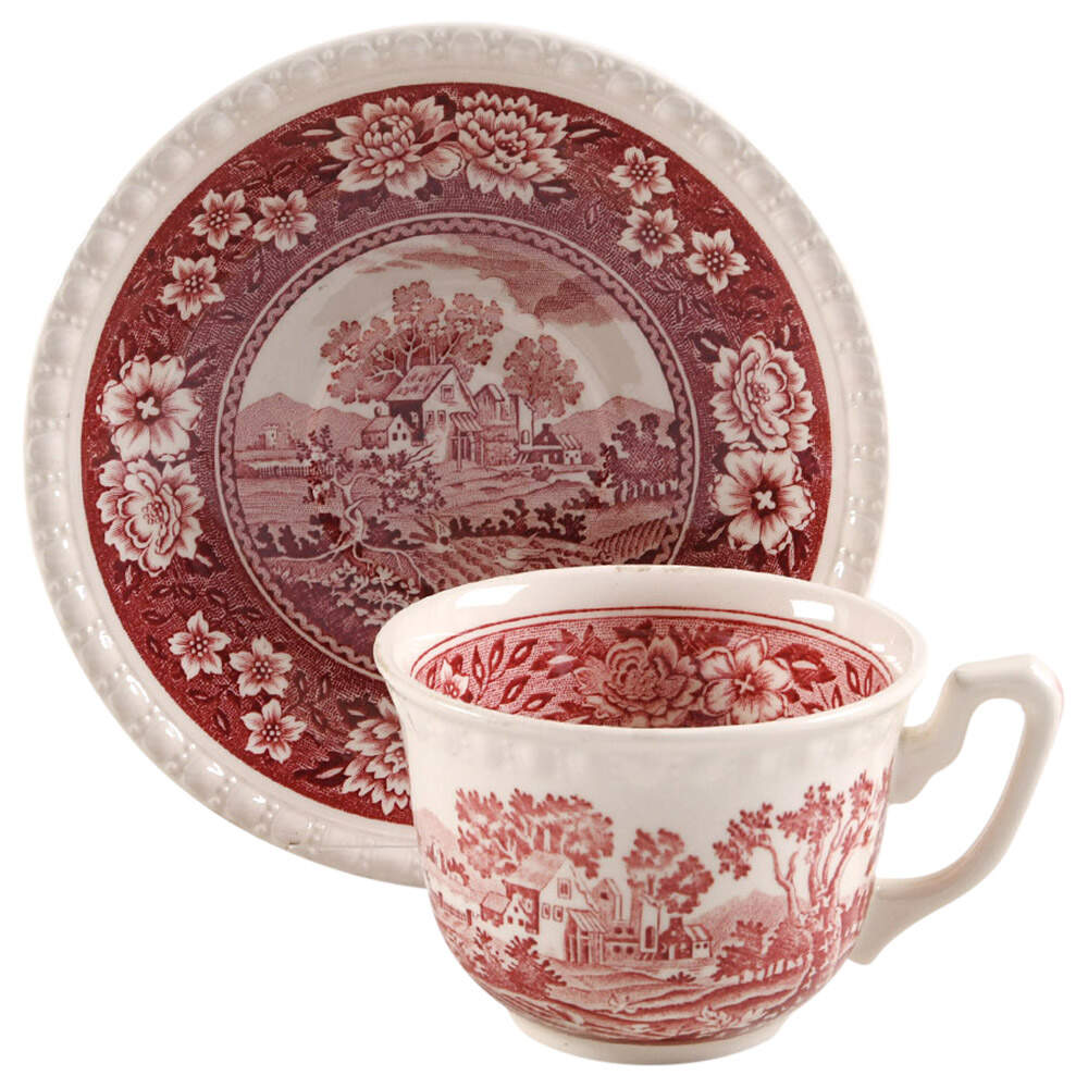 Rusticana Red Flat Cup & Saucer Set by Villeroy & Boch-1