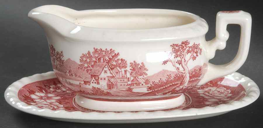Rusticana Red Individual Gravy Boat & Plate by Villeroy & Boch-1