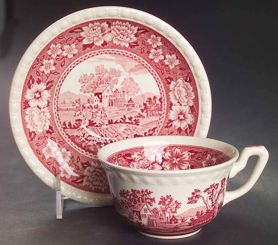 Rusticana Red Flat Cup & Saucer Set by Villeroy & Boch-1