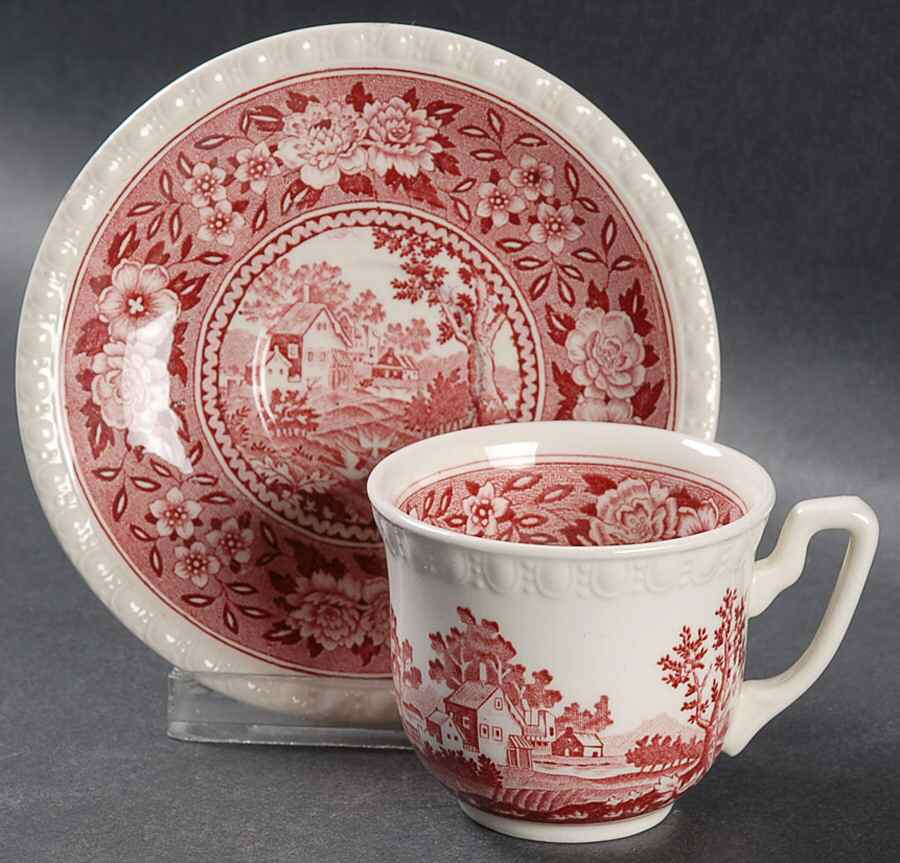 Rusticana Red Flat Demitasse Cup & Saucer Set by Villeroy & Boch-1
